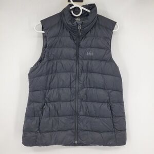 REI Black Zip Up Everyday 650 Down Vest - Women's Layer Up Hiking Outdoor Large